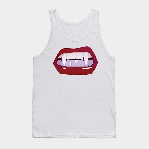 A Vampire Smile Graphic illustration Tank Top by MerchSpot